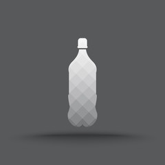 Vector of transparent water bottle icon on isolated background
