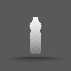 Vector of transparent water bottle icon on isolated background