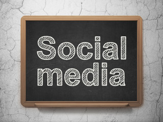 Social media concept: Social Media on chalkboard background