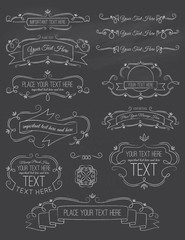 Vintage Calligraphy ChalkBoard Elements Seven