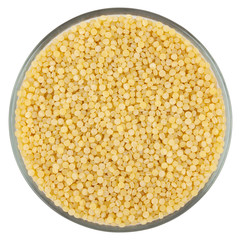 Cous cous isolated on white backgroudn with clipping path