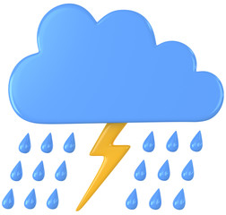 Gewitterwolke mit Regen