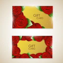 Bright vector gift cards