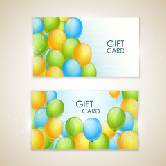 Bright vector gift cards