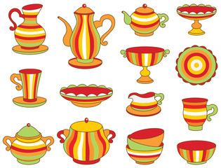 tea set (vector illustration)
