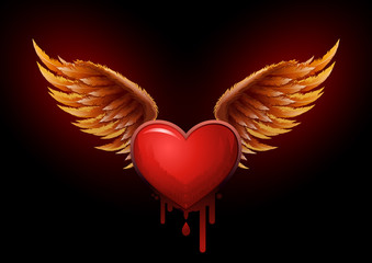 Obraz premium Flying heart