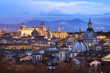 Fototapeta premium Vue des toits de Rome