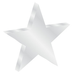 Silver Star Isolated On White