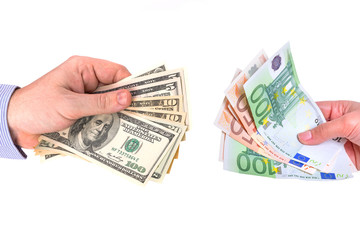 Currency exchange from US dollar to euro