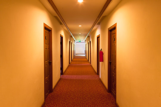 a snug corridor in the hotel