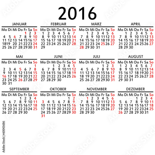 “Jahreskalender 2016” Stockfotos und lizenzfreie Bilder auf Fotolia.com