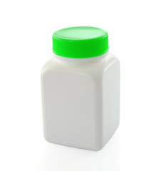white bottles isolated on a white background
