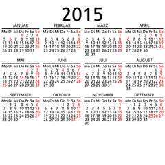 Jahreskalender 2015