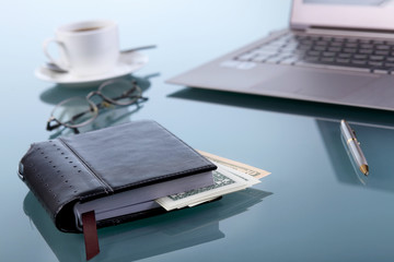 Business papers on the work place