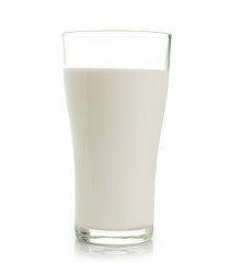 glass of milk isolated on white background