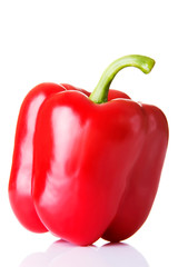 Red fresh raw paprika.