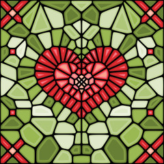 Voronoi Heart abstract