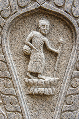 The statue in front of the church