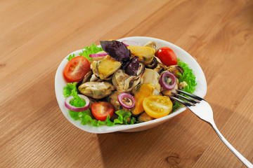 fresh mussels salad