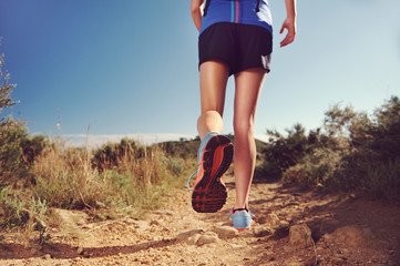 Trail running woman