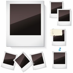 Photo frames isolated over white