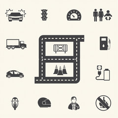 Traffic and transportation icon sets. Line icons.