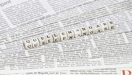 Obraz premium Quellenangabe