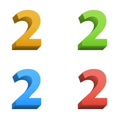 Vector 3d color alphabet