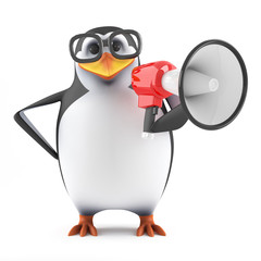 Academic penguin is very loud today