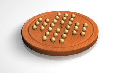 Brettspiel Solitaire -  Holz