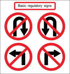 basic traffic sign not turn