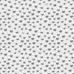 Seamless pattern with hearts linked together