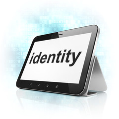 Protection concept: Identity on tablet pc computer