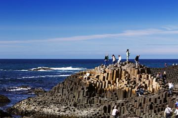 The famous Giant's Causeway of Northern Ireland