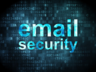 Obraz premium Safety concept: Email Security on digital background