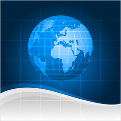 Abstract background and globe