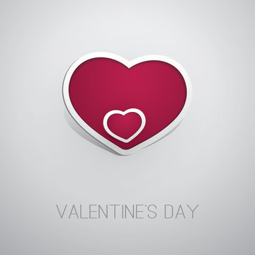 Valentine's Day Card Design - Template Illustration