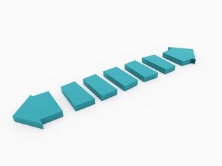 Obraz premium Blue arrow concept rendered isolated