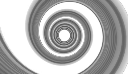 Black spiral rotation on white
