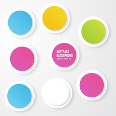 Vector color circles.  infographic Color and molecule