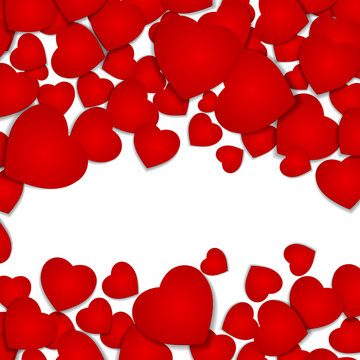 festive background with red hearts