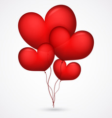 red balloon heart shape