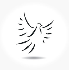 Obraz premium dove icon vector