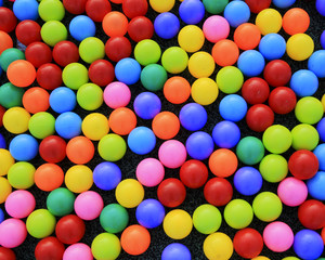 colorful plastic balls on children's playground