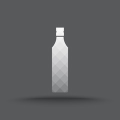 Vector of transparent alcohol bottle icon on isolated background
