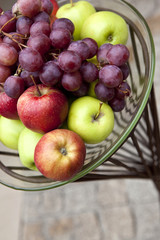 Naklejka na ściany i meble Fruit, pomme, raisin, automne, saison, frais, aliment 