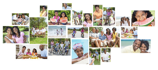 African American Happy Family Holiday Vacation