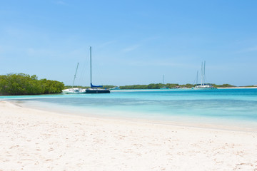Boats and yachts at the beach, Venezuela
