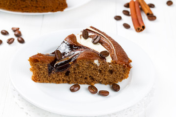 Piece of chocolate cake