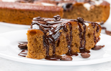 Piece of chocolate pie